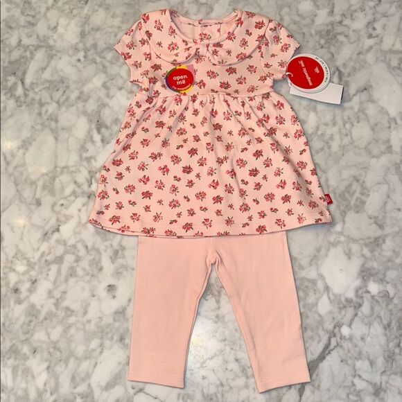 NWT Magnetic Me Floral Baby Dress with Leggings - Picture 1 of 7